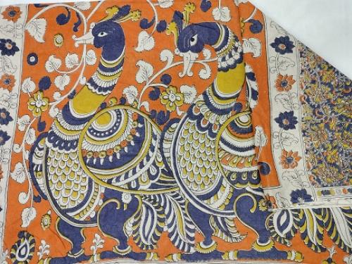 KALAMKARI PRINTED COTTON SAREE